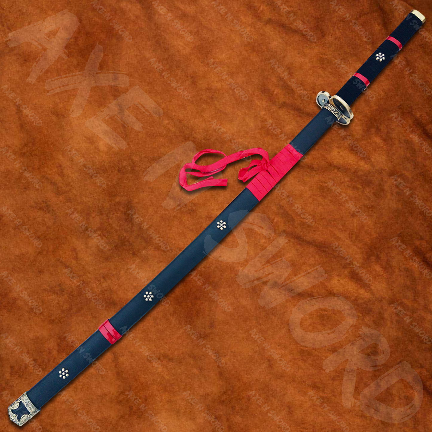 Roronoa Zoro's Black Enma Sword with Stand & Sheath from One Piece