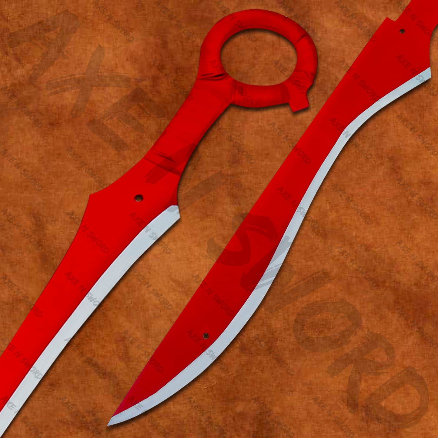 Scissor Blade of Ryuko Matoi Red Swords Pair with sheath and stand from Kill La kill anime