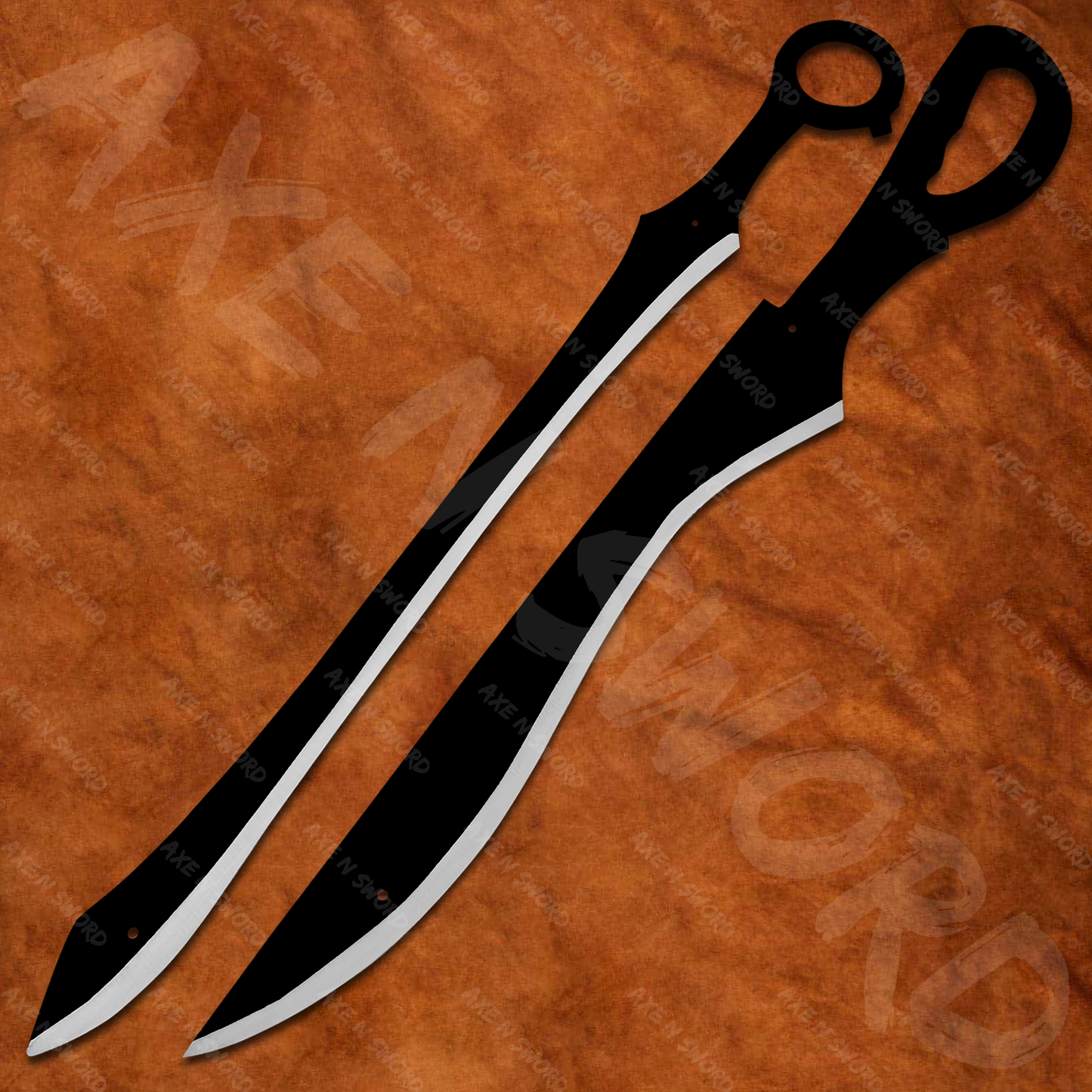 Scissor Blade of Ryuko Matoi Black Swords Pair with sheath and stand from Kill La kill anime