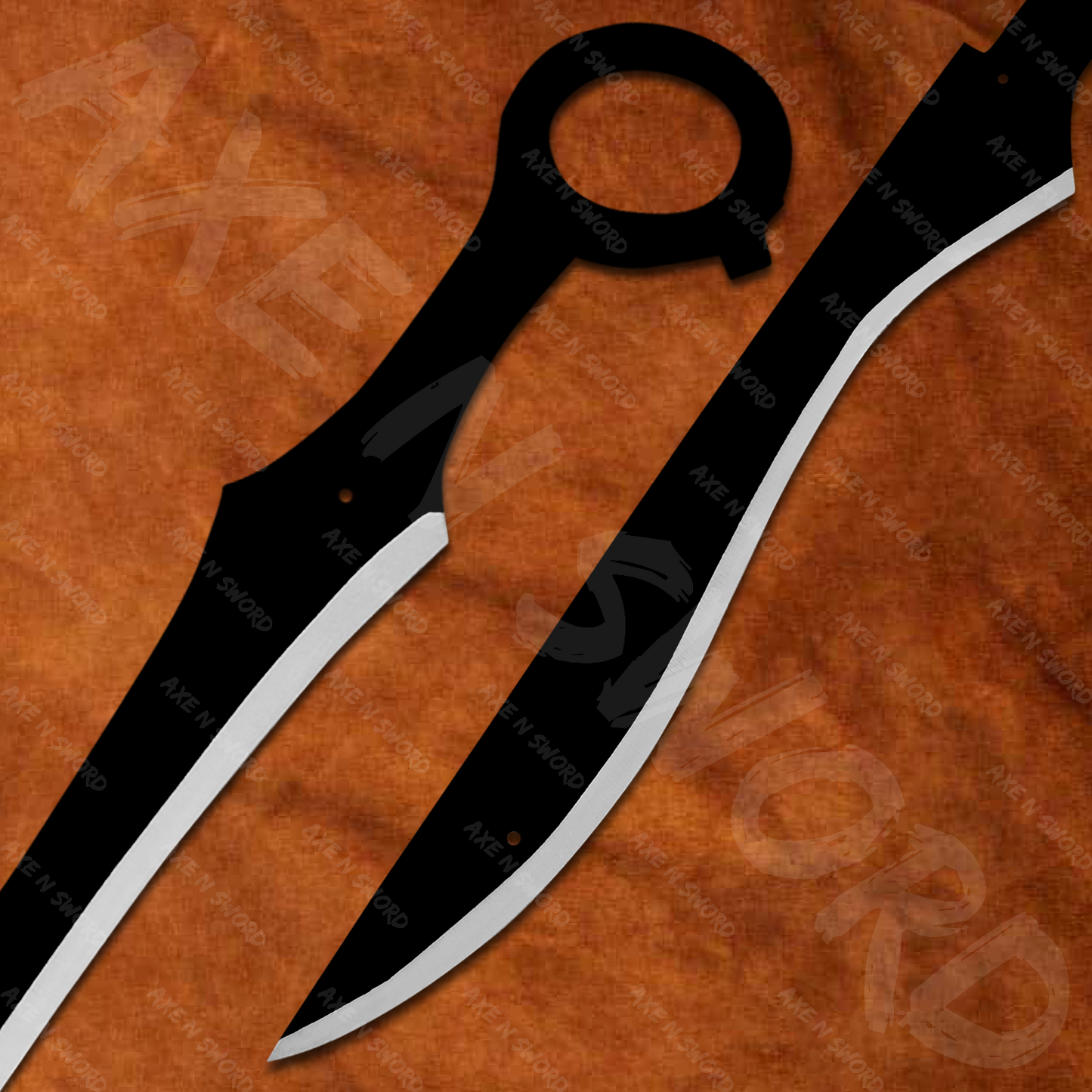 Scissor Blade of Ryuko Matoi Black Swords Pair with sheath and stand from Kill La kill anime