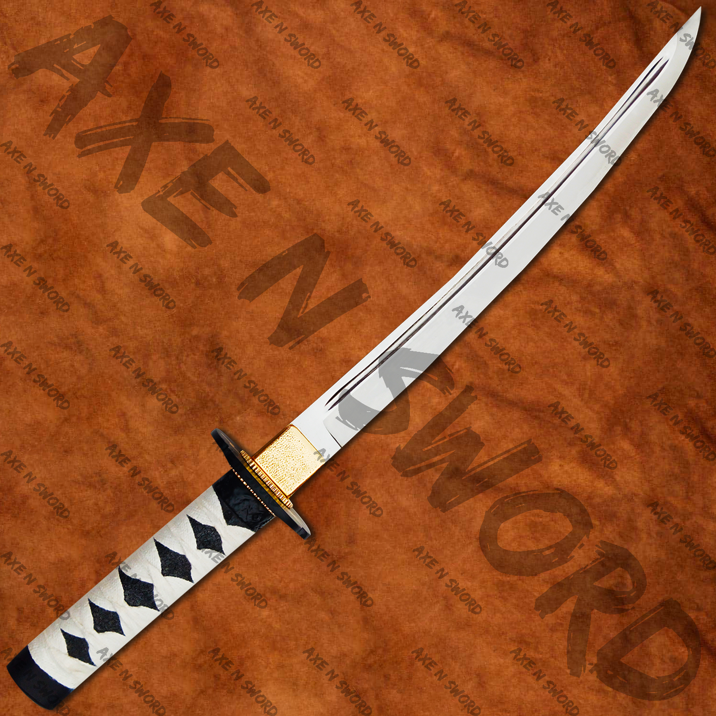 Jin Sakai Japanese Samurai Katana & Tanto Swords with Stand from Ghost of Tsushima