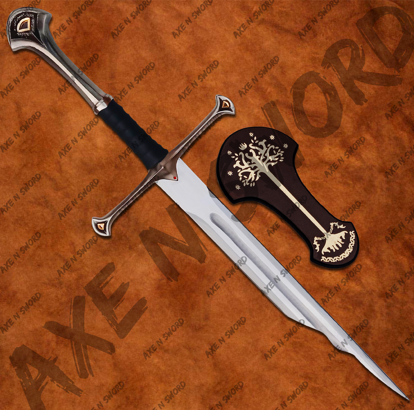 Handle Shred of Narsil Sword with stand & sheath from Lord of The Rings