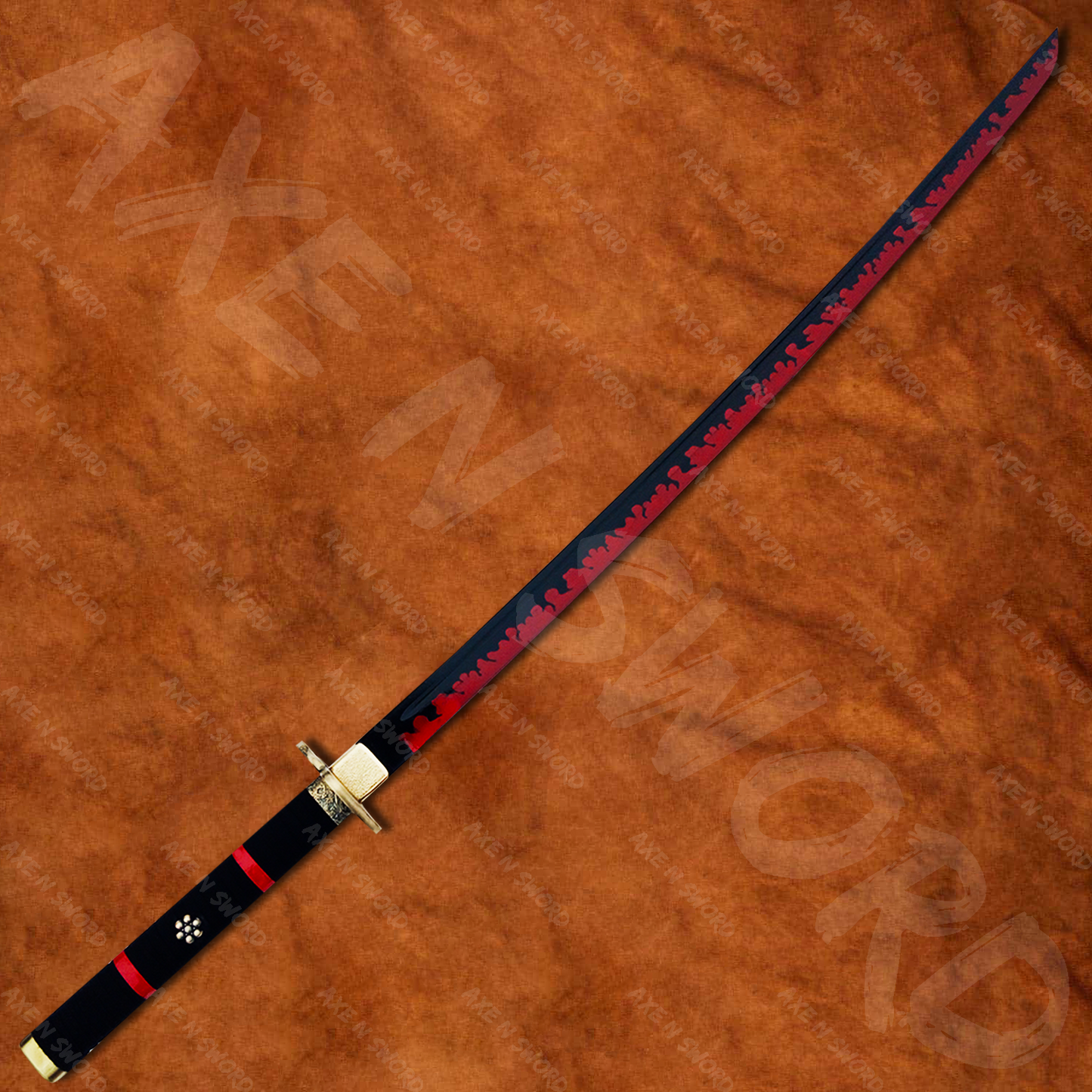 Roronoa Zoro's Black Enma Sword with Stand & Sheath from One Piece