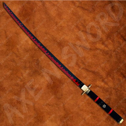 Roronoa Zoro's Black Enma Sword with Stand & Sheath from One Piece