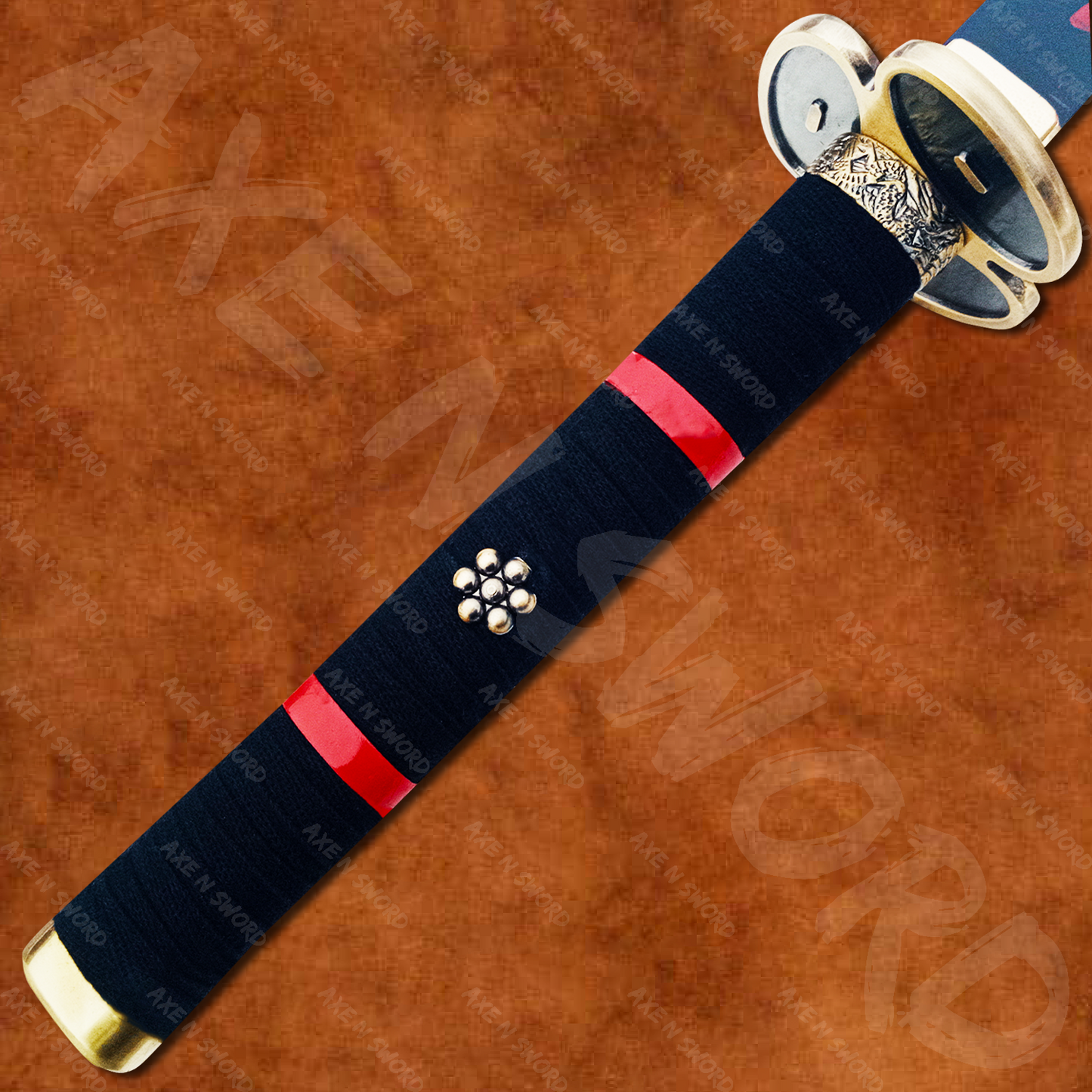 Roronoa Zoro's Black Enma Sword with Stand & Sheath from One Piece