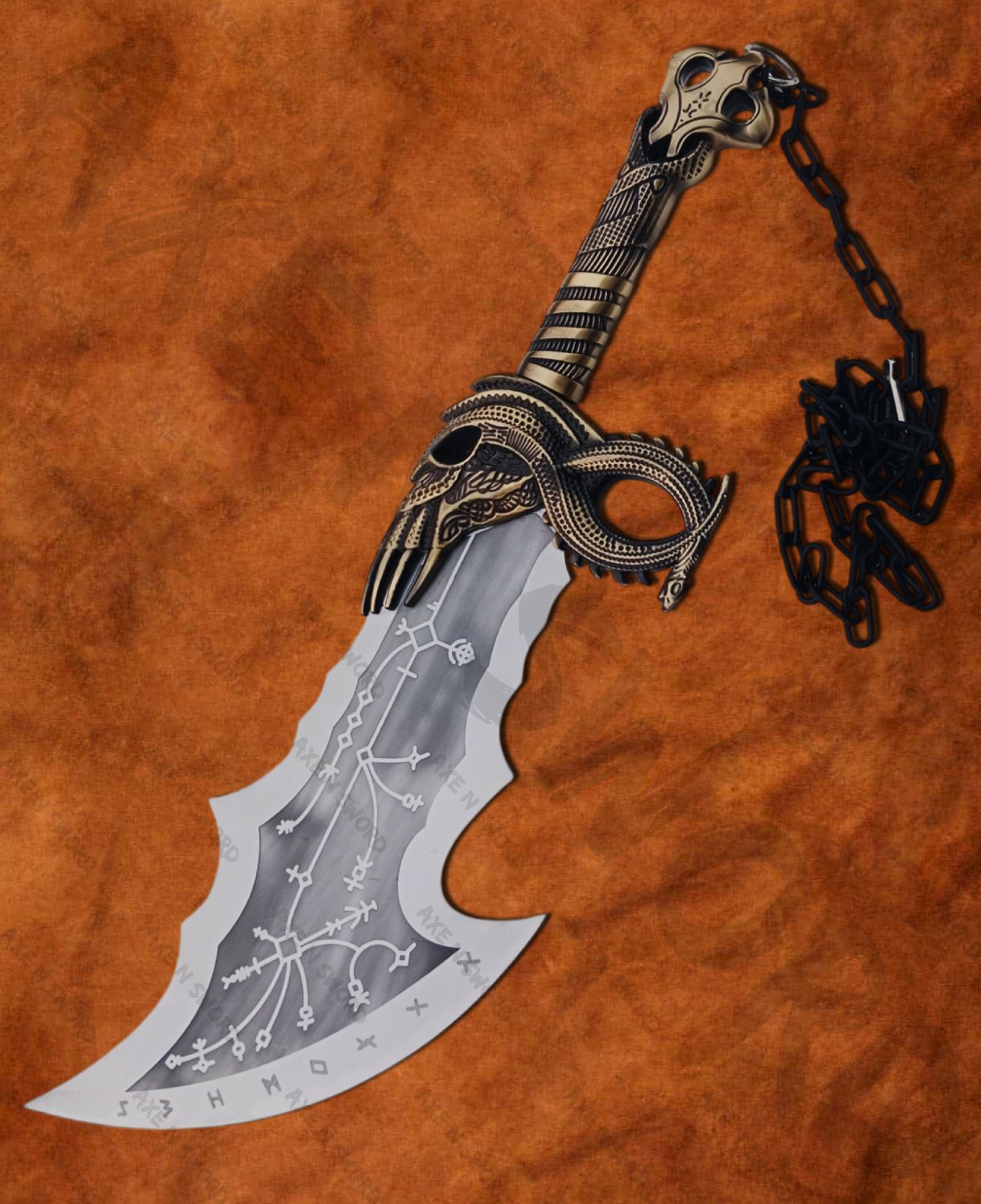 Kratos Chaos Blades Knives Level-VI with stand & sheath from God of War