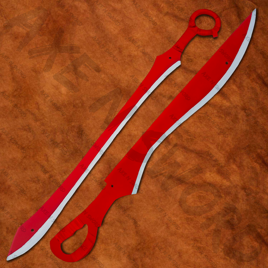 Scissor Blade of Ryuko Matoi Red Swords Pair with sheath and stand from Kill La kill anime