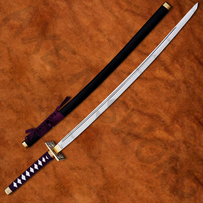 Kuchiki Byakuya's Purple Senbonzakura Katana sword with stand & sheath from Bleach
