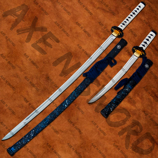 Jin Sakai Japanese Samurai Katana & Tanto Swords with Stand from Ghost of Tsushima