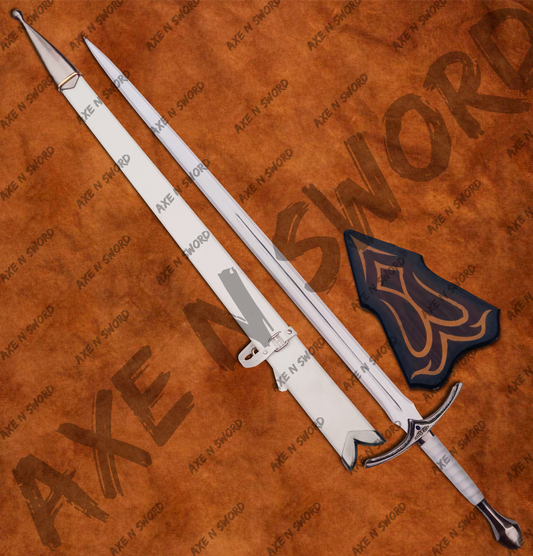 Gandalf's White Glamdring Sword with stand & sheath from The Lord of The Rings