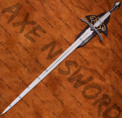 Gandalf's Glamdring Sword White with stand & sheath from The Hobbit