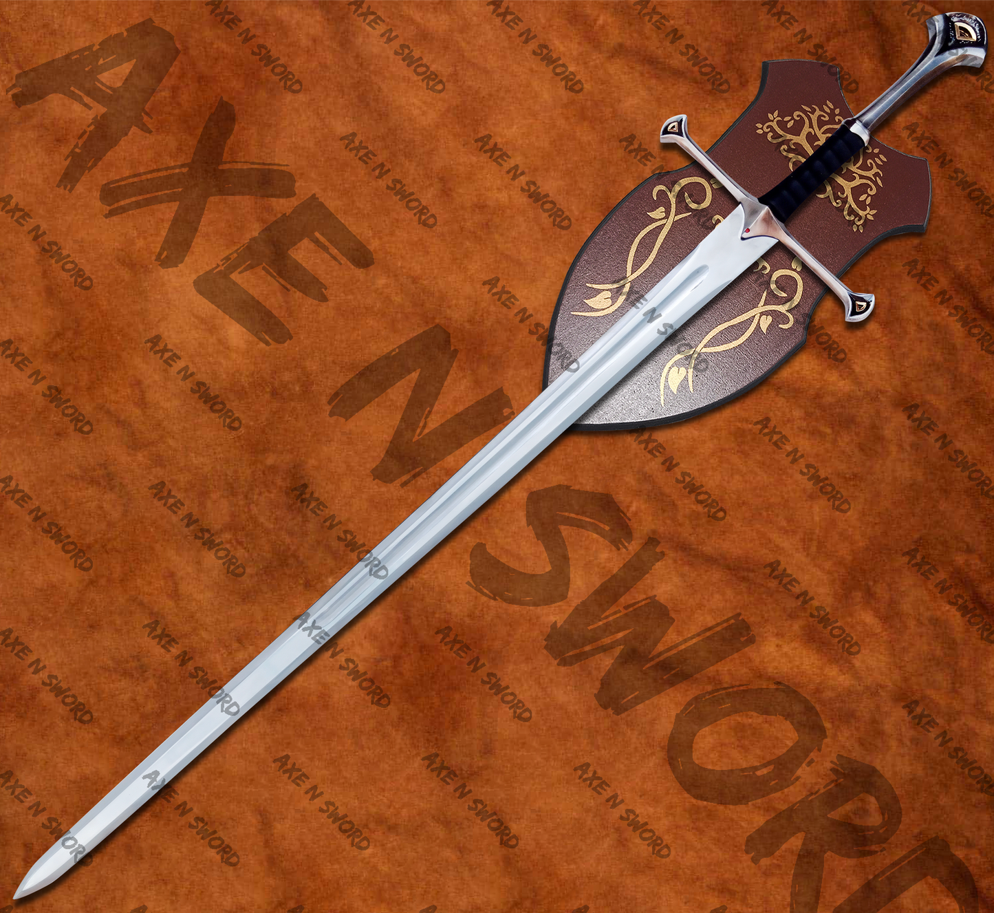 Elendil's Narsil Sword with stand & sheath from The Lord of The Rings