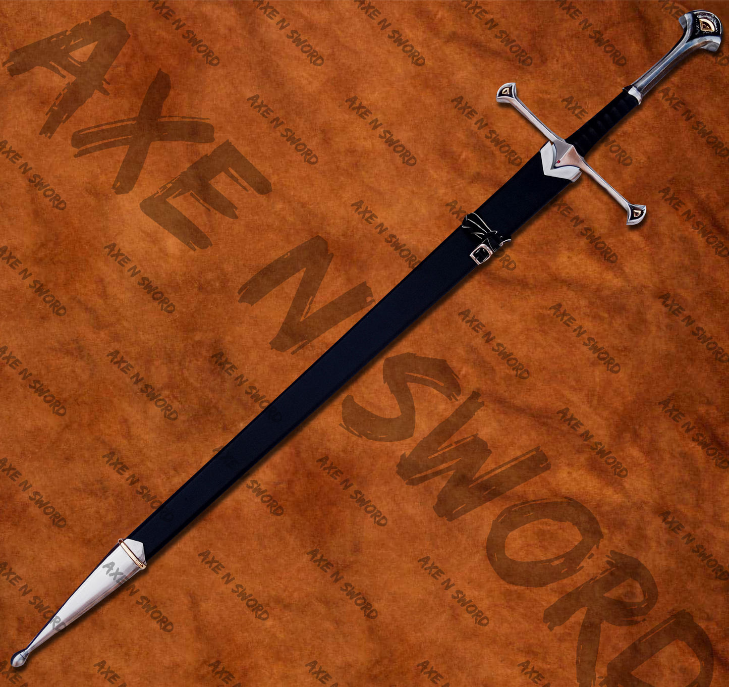 Aragorn's Narsil Sword with stand & sheath from The Lord of The Rings