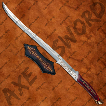 Arwen's Red Hadhafang Sword with stand & sheath from Lord of The Rings