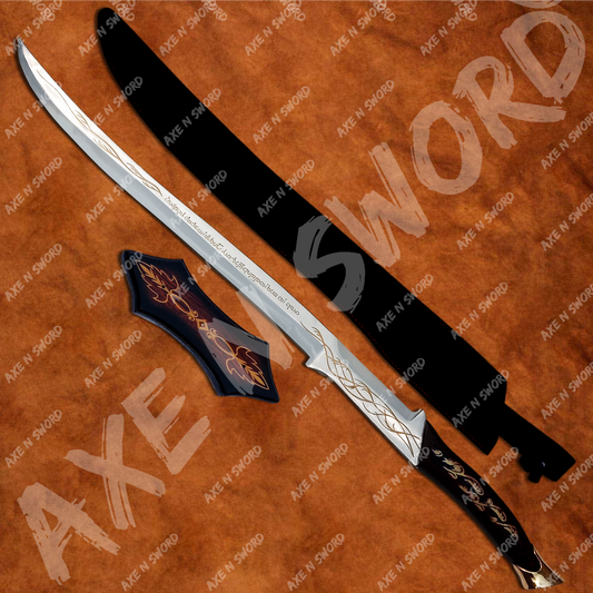 Elrond's HadhaFang Sword with Stand & Sheath from Lord of The Rings