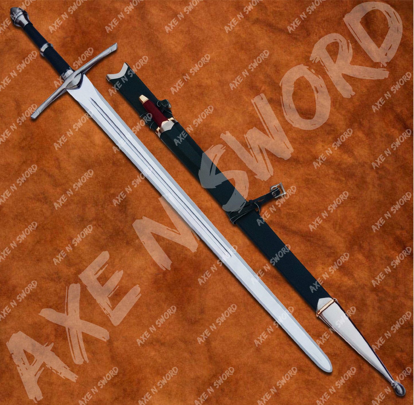 Green Aragorn's Strider Sword with knife,stand & sheath from The Lord of The Rings