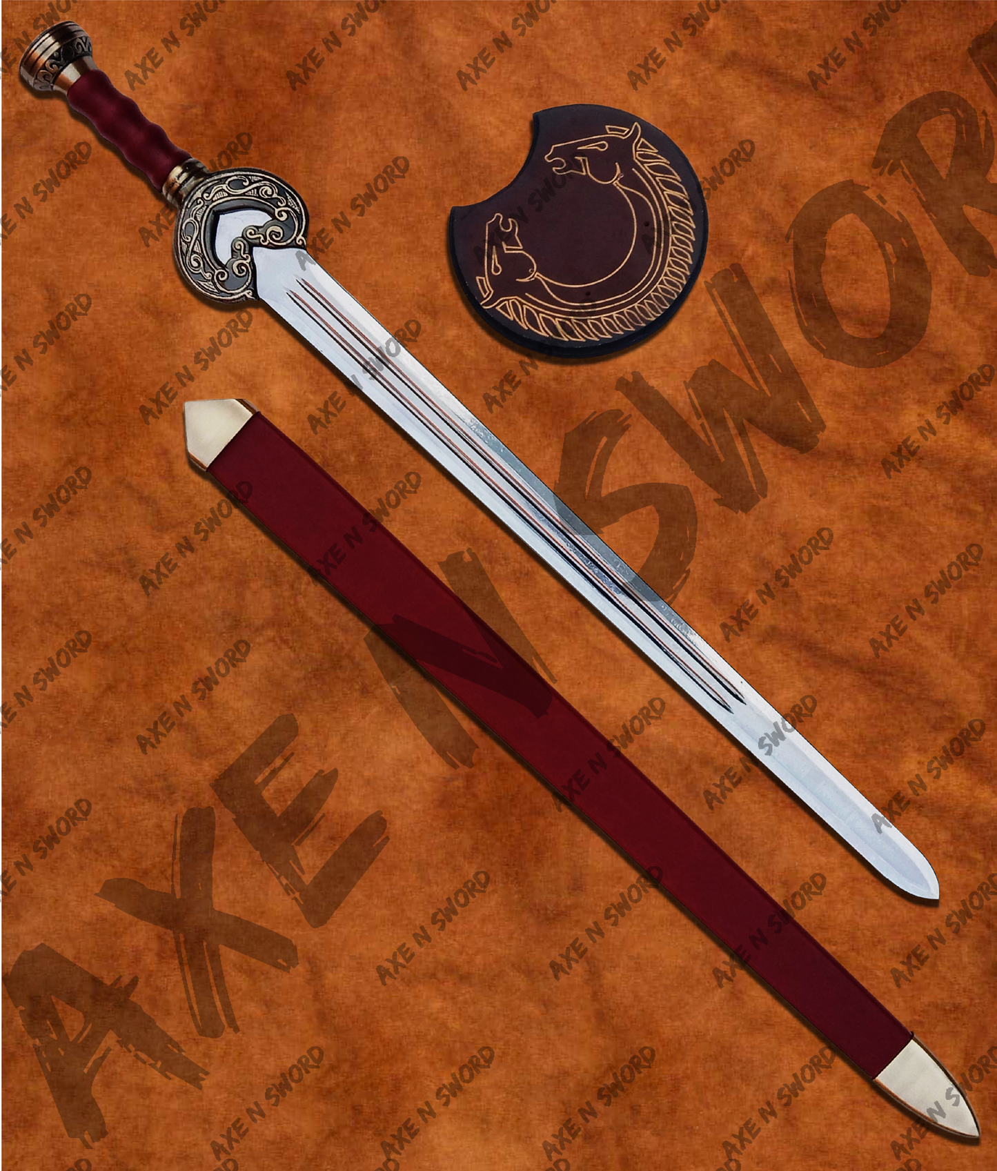 Theoden's Herugrim Sword with stand & sheath from The Lord of The Rings