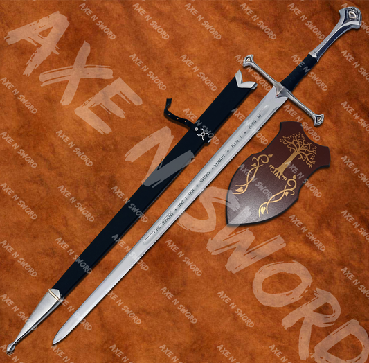 Aragorn's Anduril Narsil Sword with stand & sheath from The Lord of The Rings