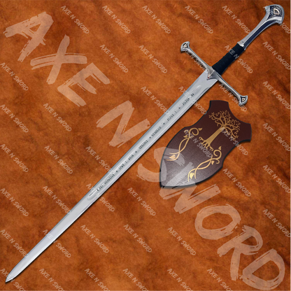 Aragorn's Anduril Narsil Sword with stand & sheath from The Lord of The Rings