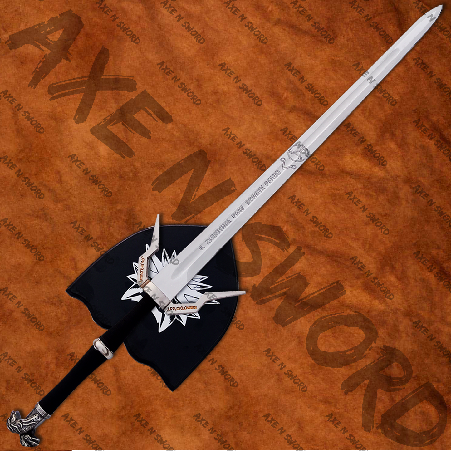 Witcher Geralt's Silver Sword with stand & sheath from The Witcher