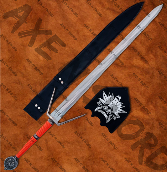 Witcher Geralt's Steel Sword with stand & sheath from The Witcher-VO