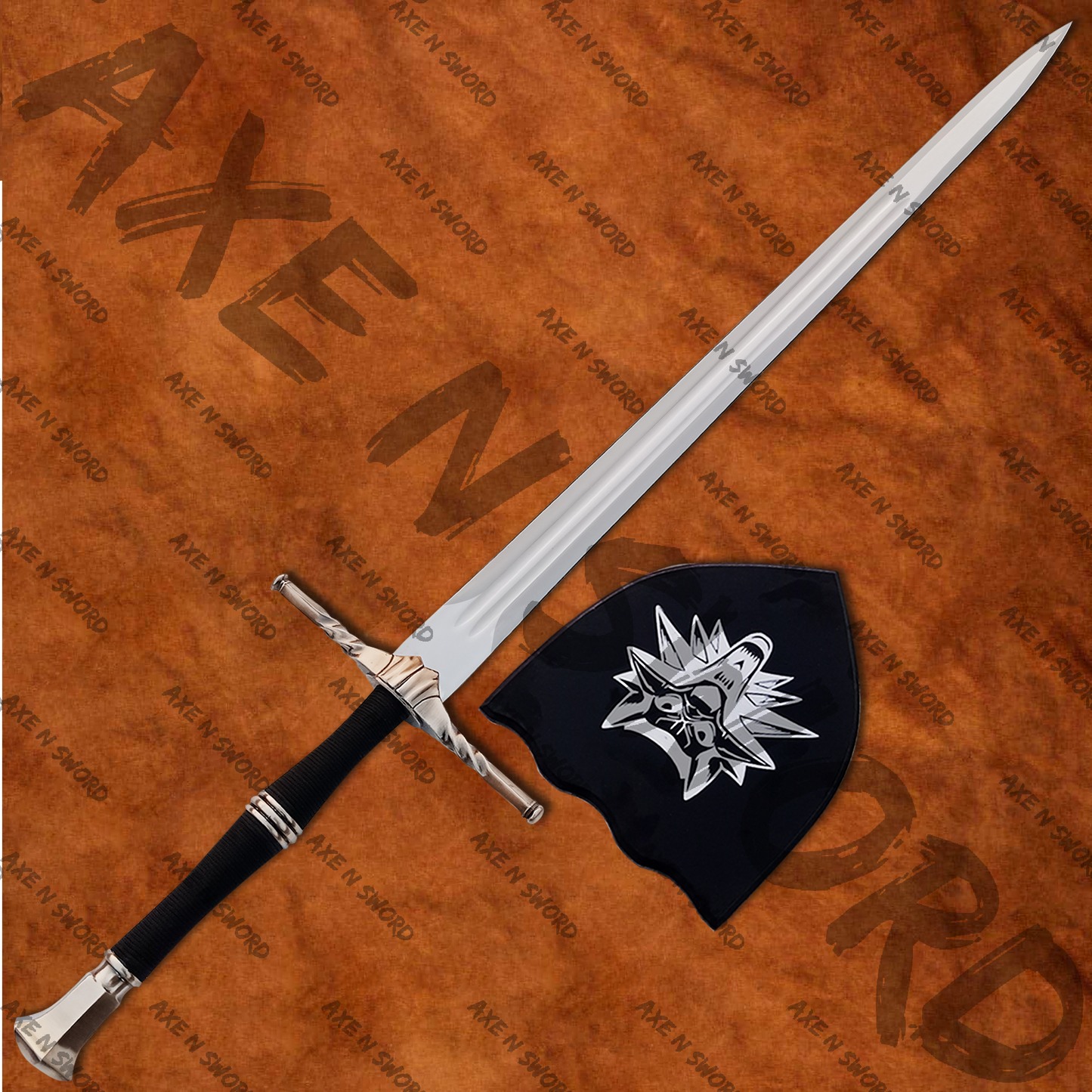 Witcher Geralt's Steel Sword with stand & sheath from The Witcher-NG