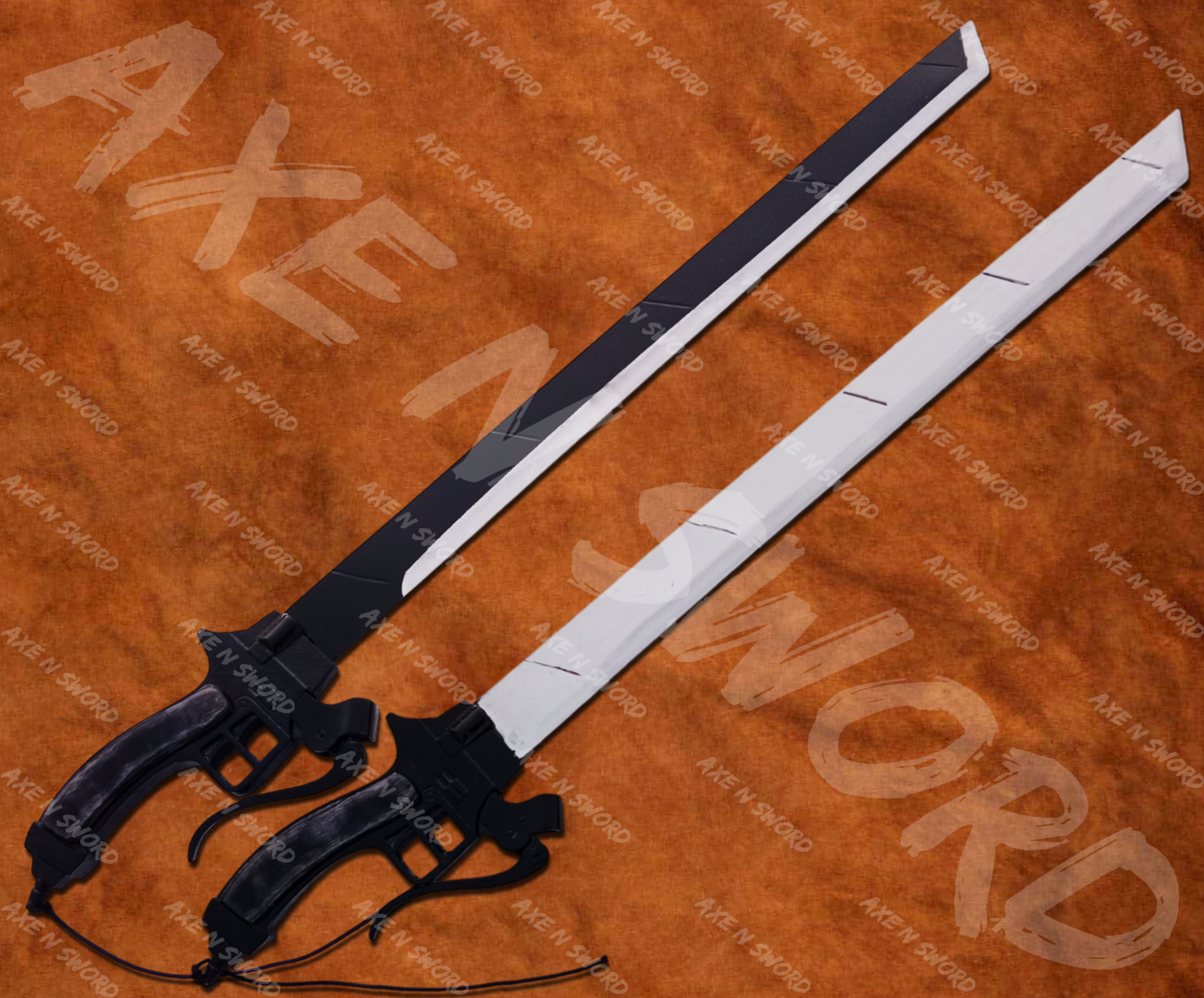 Yeager's Ultrahard Metal Swords Pair with sheath and stand from Attack on Titan (AOT)