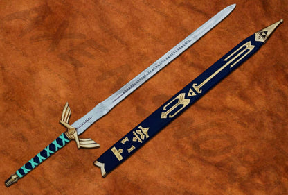 Prophecy Hero Blue Sword with stand & sheath from The Legend of Zelda