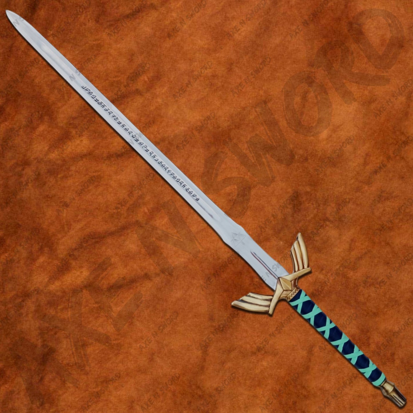 Prophecy Hero Blue Sword with stand & sheath from The Legend of Zelda