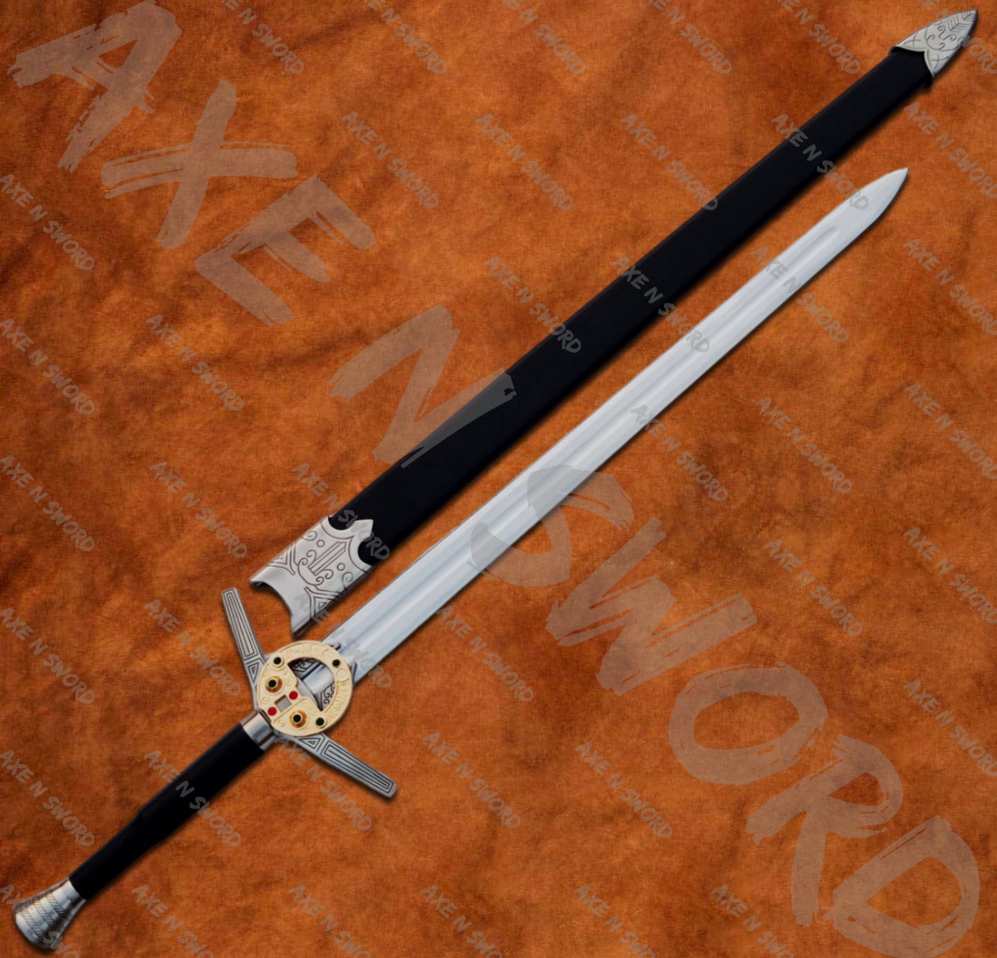 Witcher Geralt's Steel Sword Movie Replica with stand & sheath from The Witcher