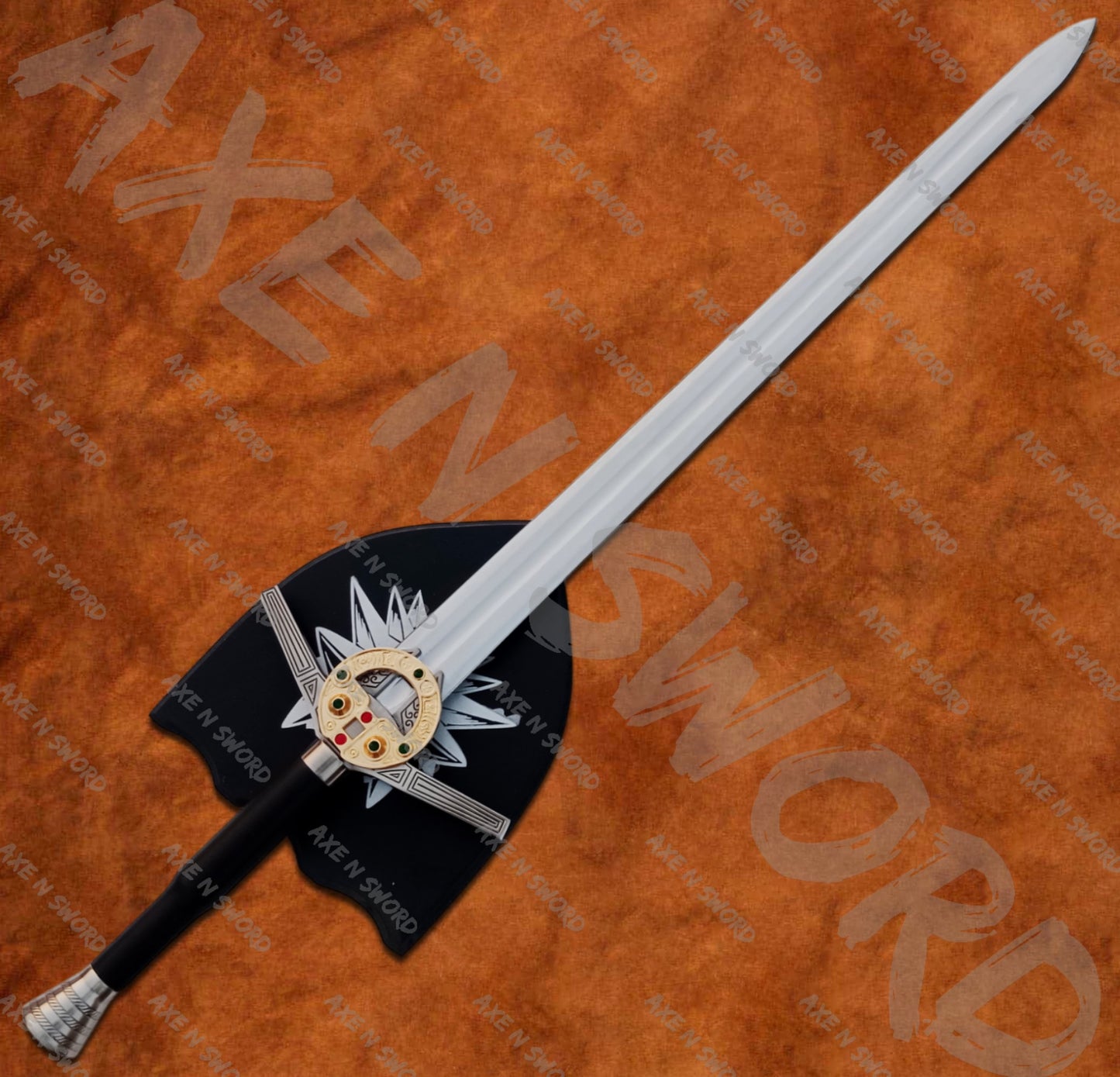 Witcher Geralt's Steel Sword Movie Replica with stand & sheath from The Witcher