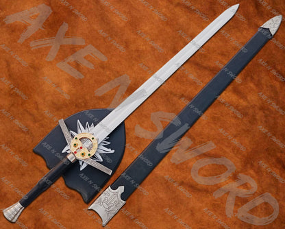 Witcher Geralt's Steel Sword Movie Replica with stand & sheath from The Witcher