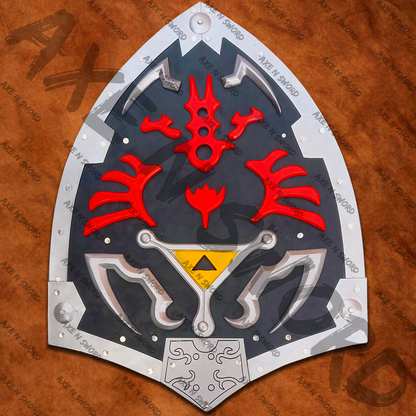 Link's Hylian Black Shield with stand from The Legend of Zelda