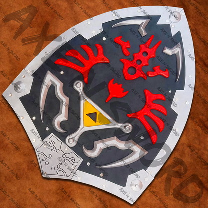 Link's Hylian Black Shield with stand from The Legend of Zelda